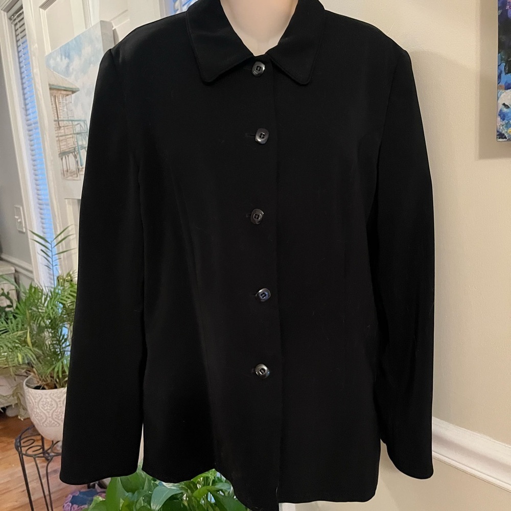 Sag Harbor Black Button Up Women’s Blazer 10 - Picture 6 of 15